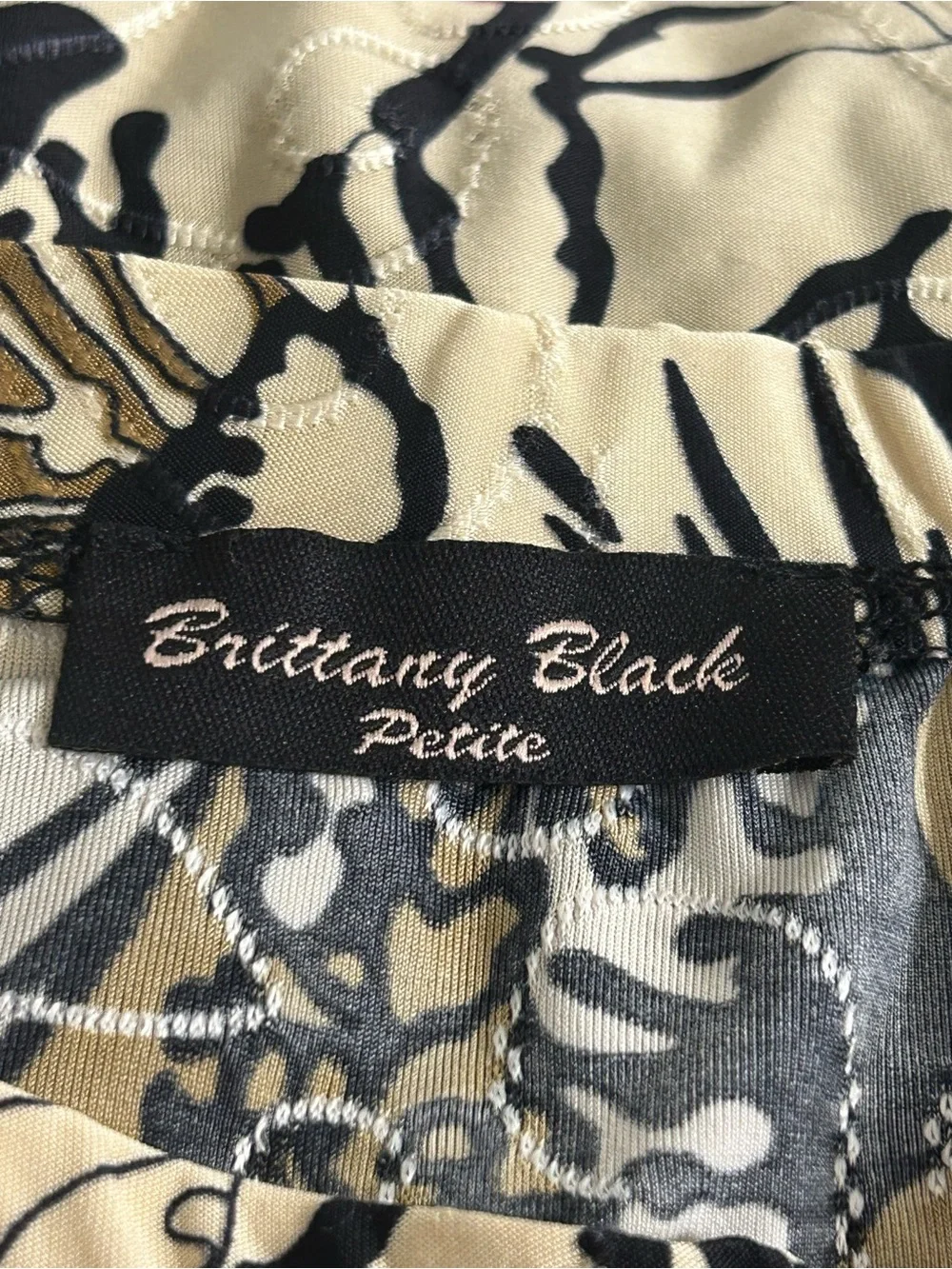 Brittany Black Petite Y2K Floral Mini Skirt PL Made in USA